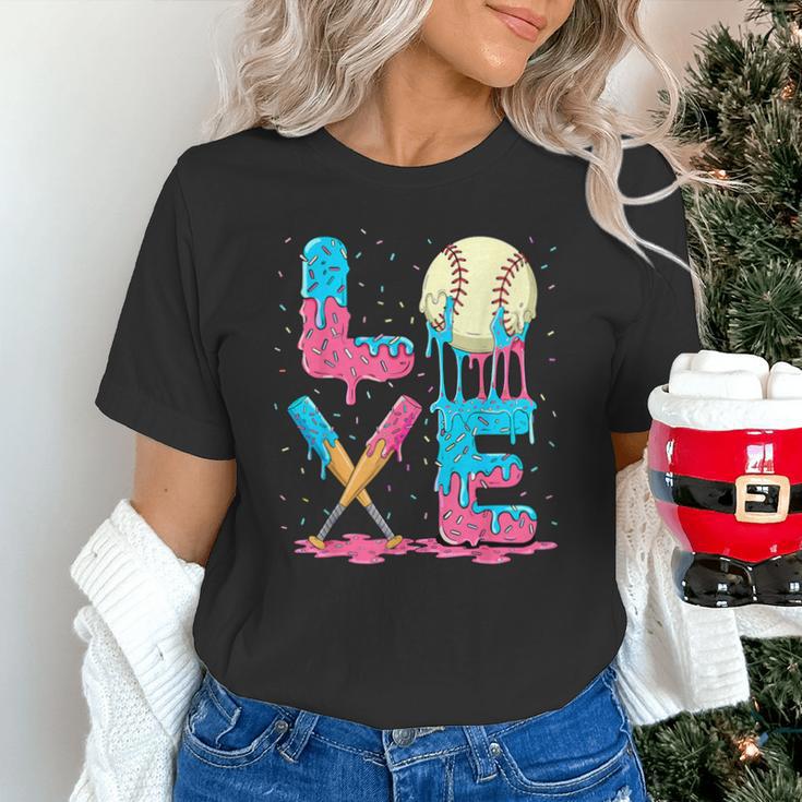 Baseball Love Drip Ice Cream Colorful Baseball Unisex T-Shirt