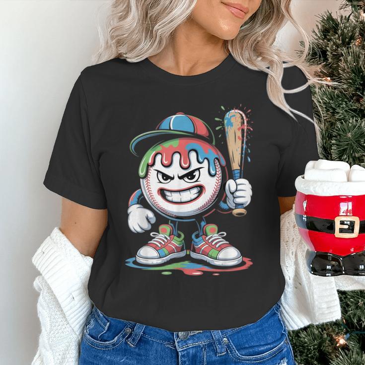 Baseball Mascot Attitude Graffiti Splash Bat Cap Unisex T-Shirt Baseball Mascot Attitude Graffiti Splash Bat Cap Unisex T-Shirt