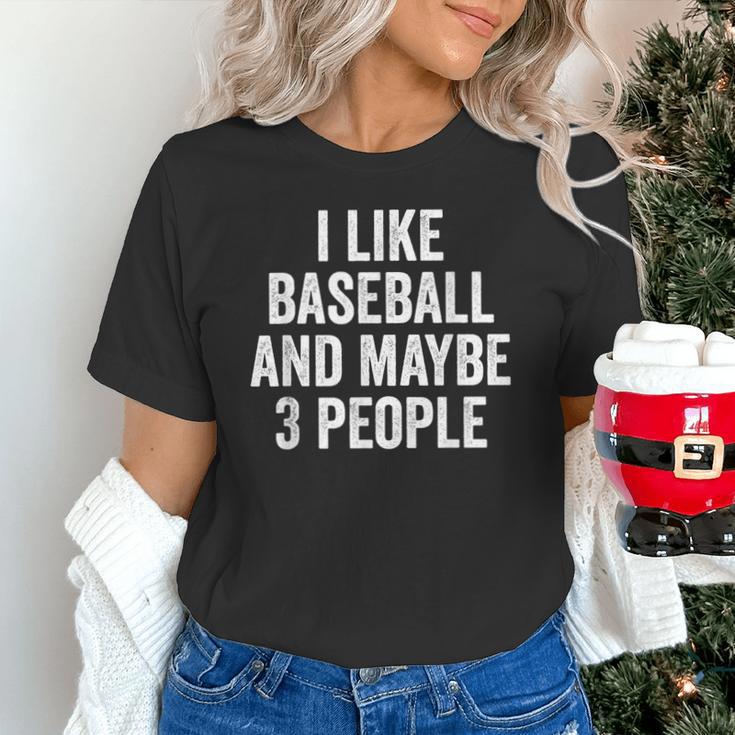 I Like Baseball And Maybe 3 People Baseball Player Unisex T-Shirt I Like Baseball And Maybe 3 People Baseball Player Unisex T-Shirt