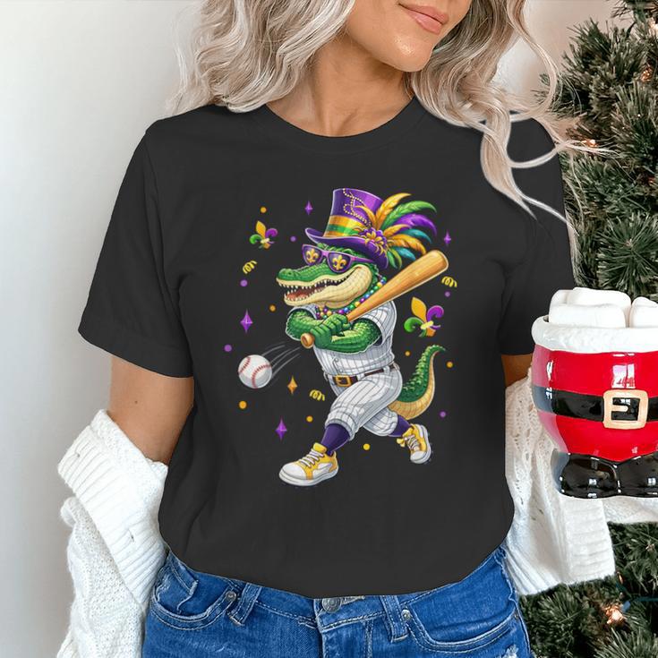 Baseball Player Mardi Gras Alligator Carnival Costume Beads Unisex T-Shirt Baseball Player Mardi Gras Alligator Carnival Costume Beads Unisex T-Shirt