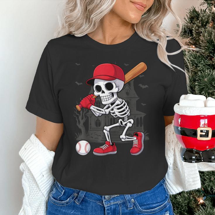 Baseball Skeleton Halloween Playing Unisex T-Shirt