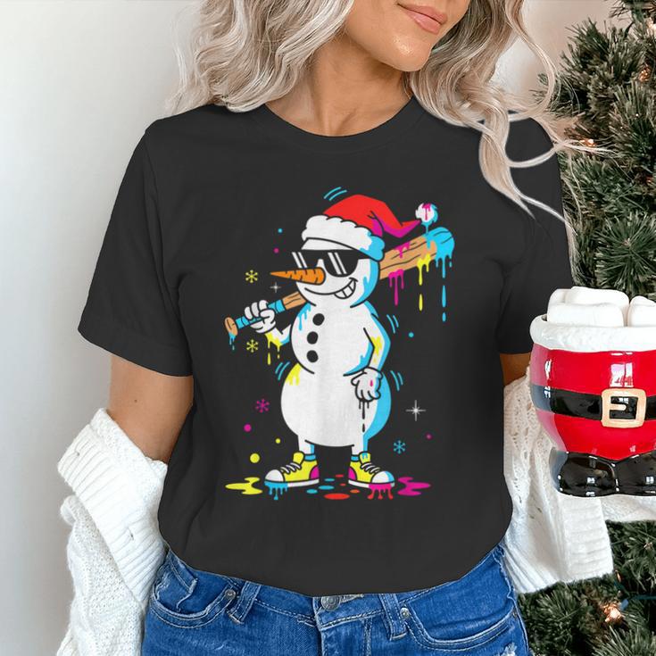 Baseball Snowman Drip Cool Christmas Men Boys Girls Unisex T-Shirt Baseball Snowman Drip Cool Christmas Men Boys Girls Unisex T-Shirt