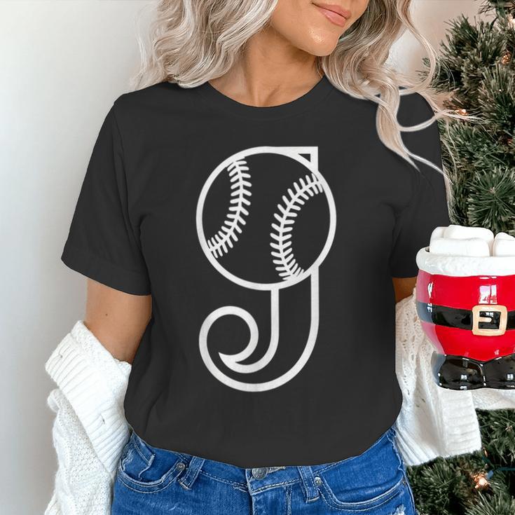 Baseball Sport Player Monogram Cool Initial Letter J Unisex T-Shirt