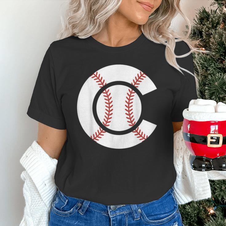 Baseball Sport Player Graphic Monogram Initial Letter C Unisex T-Shirt Baseball Sport Player Graphic Monogram Initial Letter C Unisex T-Shirt