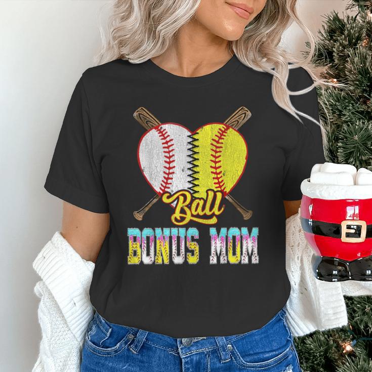 Bonus Mom Of Both Half Baseball Softball Ice Cream Drip Unisex T-Shirt Bonus Mom Of Both Half Baseball Softball Ice Cream Drip Unisex T-Shirt