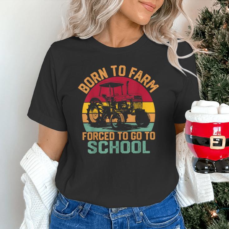 Born To Farm Forced To Go To School Back To School Tractor Unisex T-Shirt Born To Farm Forced To Go To School Back To School Tractor Unisex T-Shirt
