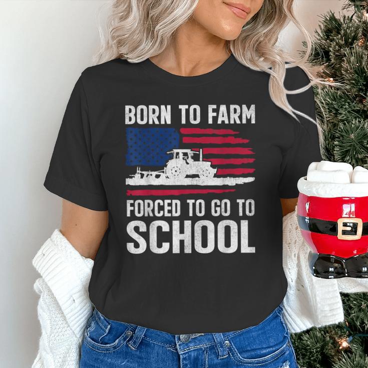 Born To Farm Forced To Go To School Farmer Back To School Unisex T-Shirt Born To Farm Forced To Go To School Farmer Back To School Unisex T-Shirt
