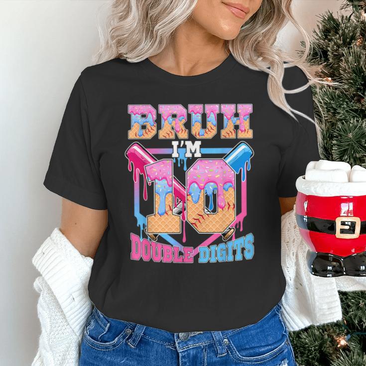 Boys 10 Double Digits 10th Birthday Ice Cream Baseball Drip Unisex T-Shirt Boys 10 Double Digits 10th Birthday Ice Cream Baseball Drip Unisex T-Shirt