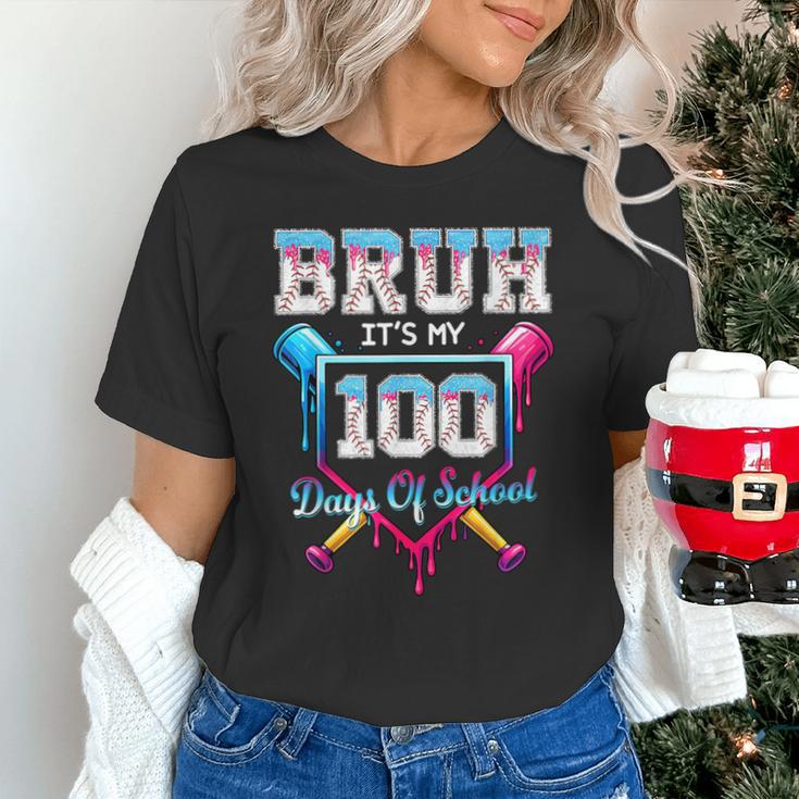 Bruh It's My 100 Days Of School Baseball Ice Cream Drip Boys Unisex T-Shirt
