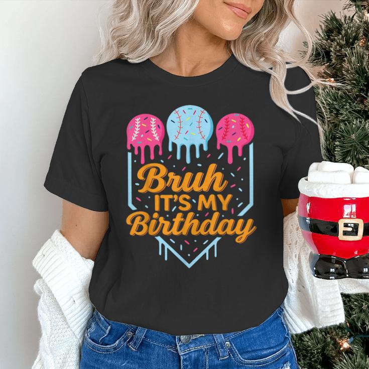 Bruh It's My Birthday Ice Cream Drip Baseball Birthday Unisex T-Shirt