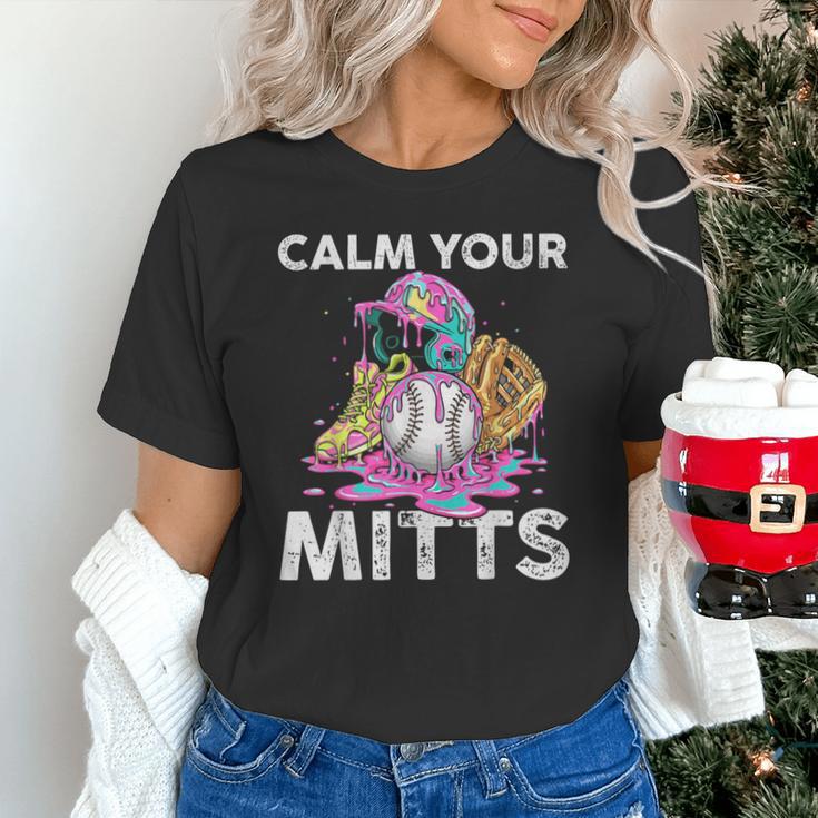Calm Your Mitts Baseball Ice Cream Drip Crossed Bats Sport Unisex T-Shirt Calm Your Mitts Baseball Ice Cream Drip Crossed Bats Sport Unisex T-Shirt