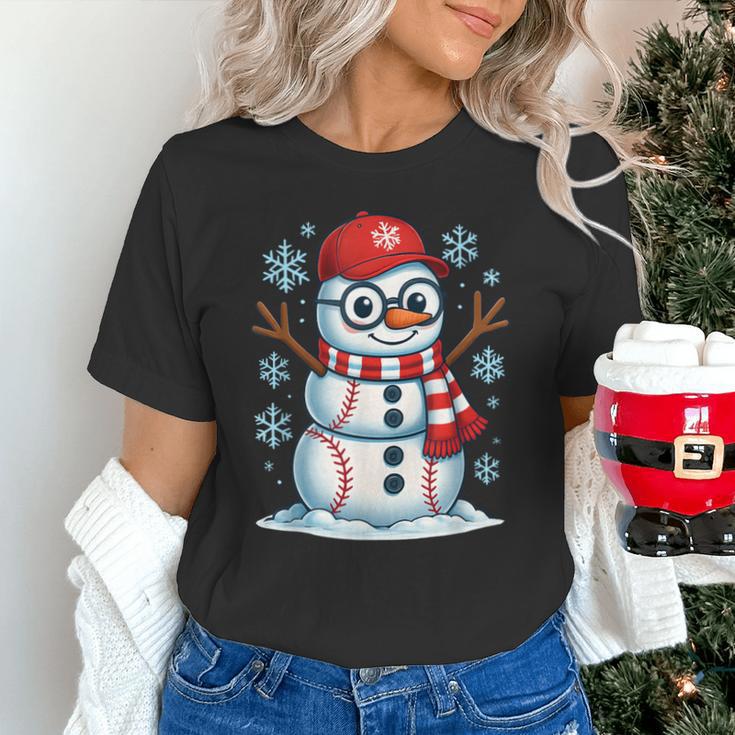 Christmas Baseball Snowman Xmas Pajamas Women Men Boys Unisex T-Shirt Christmas Baseball Snowman Xmas Pajamas Women Men Boys Unisex T-Shirt