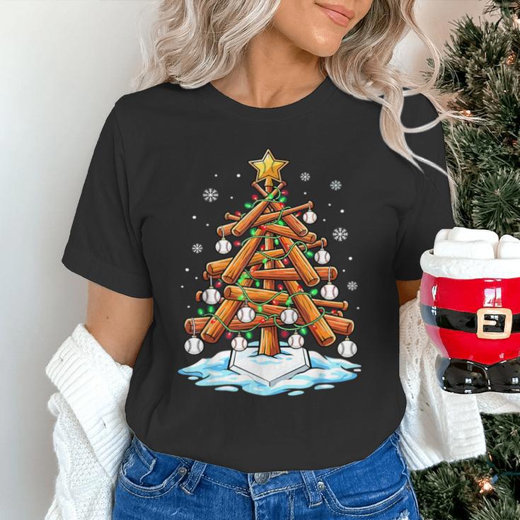 Christmas Baseball Tree Lights Xmas Unisex T-Shirt