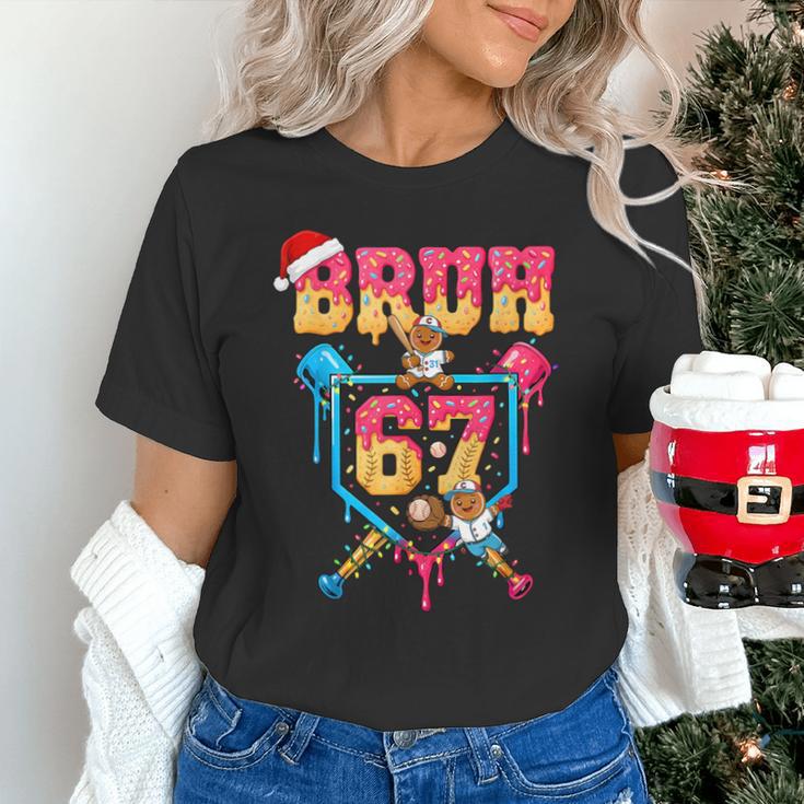 Christmas Gingerbread Bruh 67 Baseball Ice Cream Drip Kids Unisex T-Shirt