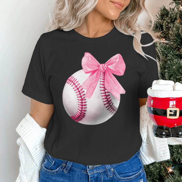 Cute Coquette Baseball Pink Bow Player & Fan Girls Unisex T-Shirt Cute Coquette Baseball Pink Bow Player & Fan Girls Unisex T-Shirt