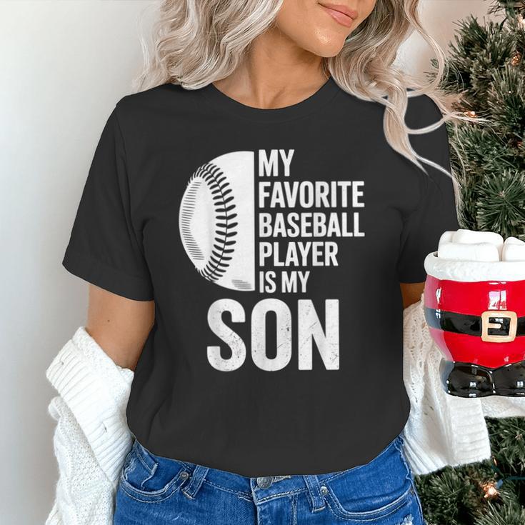 Cute Favorite Baseball Player Is My Son Women Men Unisex T-Shirt