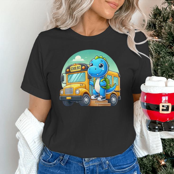 Dinosaur Kids Riding a Bus Back To School Ready To Crush Unisex T-Shirt Dinosaur Kids Riding a Bus Back To School Ready To Crush Unisex T-Shirt