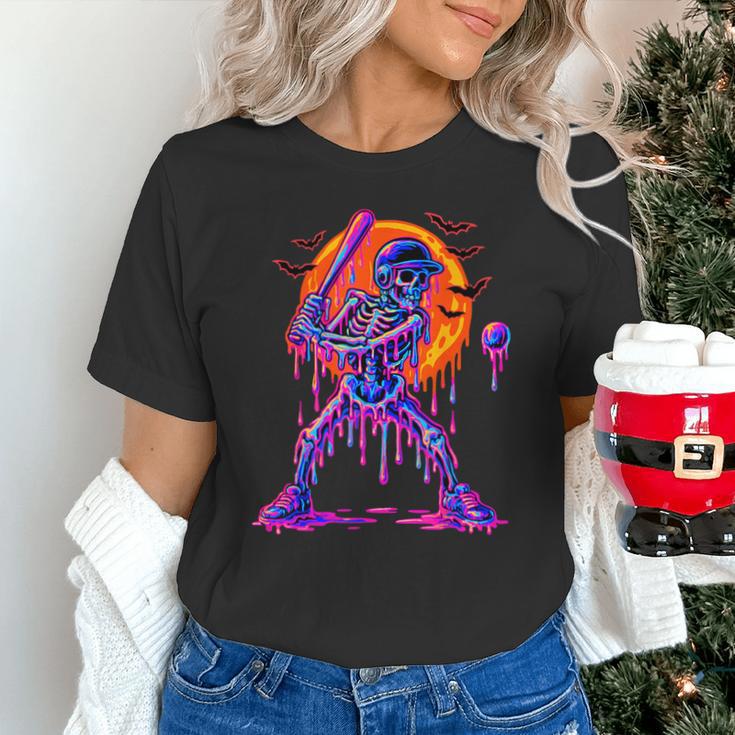 Drip Skeleton Batting Baseball Halloween Unisex T-Shirt