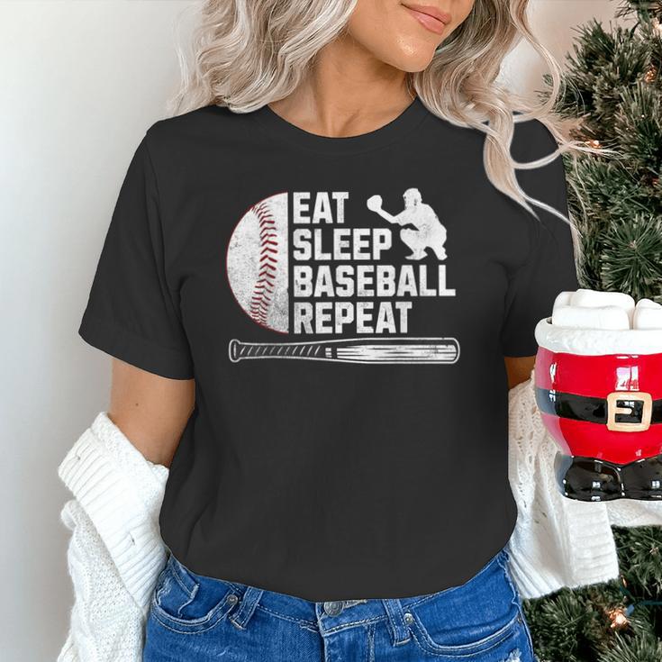 Eat Sleep Baseball Repeat Baseball Player Men Boys Unisex T-Shirt