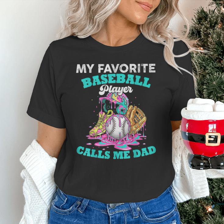 My Favorite Baseball Player Calls Me Dad Ice Cream Drip Unisex T-Shirt
