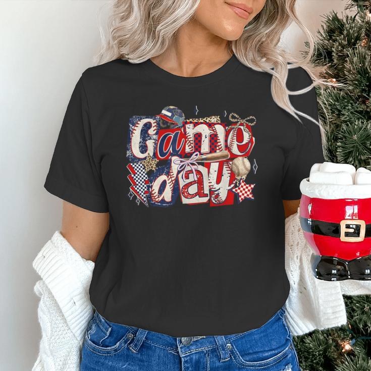 Game Day Baseball Leopard Coquette Bow Mama Mom Sister Unisex T-Shirt Game Day Baseball Leopard Coquette Bow Mama Mom Sister Unisex T-Shirt