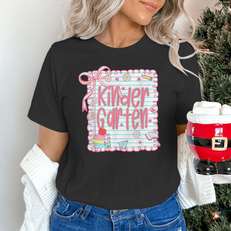 Girls Kindergarten Coquette Bow Pink Preppy Back To School Unisex T-Shirt Girls Kindergarten Coquette Bow Pink Preppy Back To School Unisex T-Shirt
