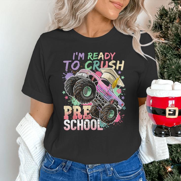 Girls Monster Trucks Ready To Crush Preschool Back To School Unisex T-Shirt Girls Monster Trucks Ready To Crush Preschool Back To School Unisex T-Shirt