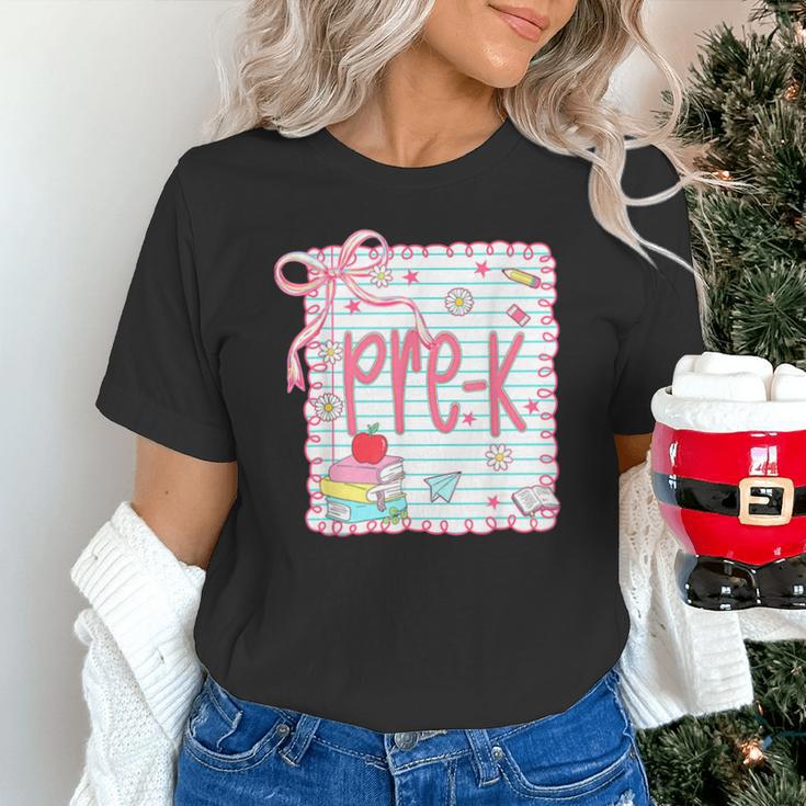 Girls Pre-K Coquette Bow Pink Preppy Back To School Unisex T-Shirt Girls Pre-K Coquette Bow Pink Preppy Back To School Unisex T-Shirt