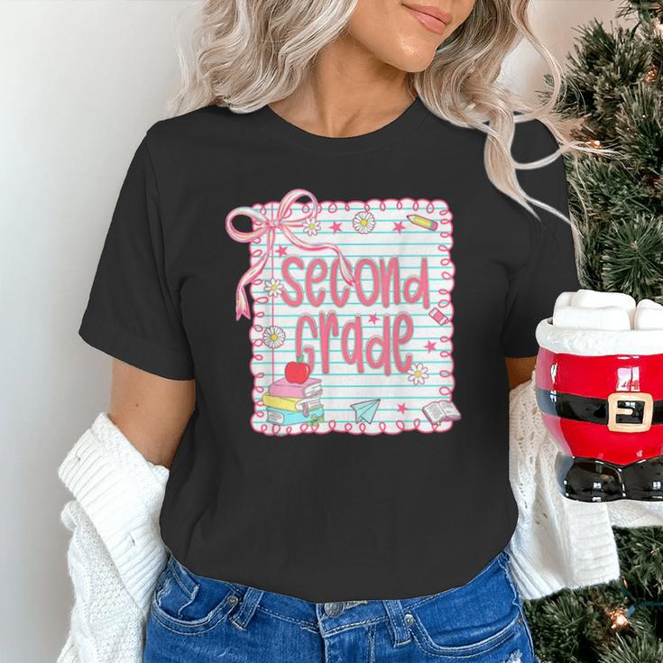 Girls Second Grade Coquette Bow Pink Preppy Back To School Unisex T-Shirt Girls Second Grade Coquette Bow Pink Preppy Back To School Unisex T-Shirt