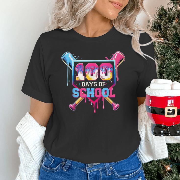 Happy 100 Days Of School Baseball Drip Theme Party 100th Day Unisex T-Shirt Happy 100 Days Of School Baseball Drip Theme Party 100th Day Unisex T-Shirt