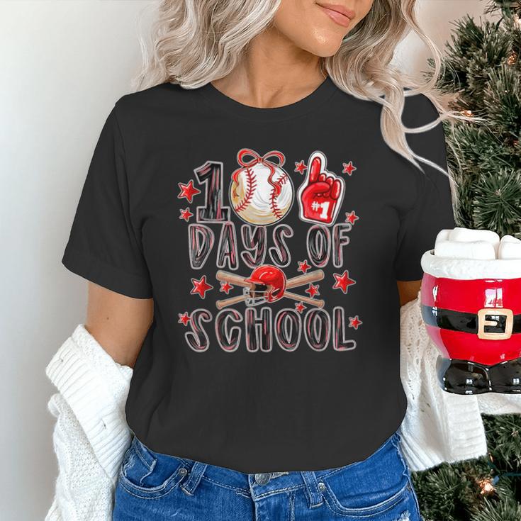 Happy 100 Days Of School Baseball Girls Coquette Bow Teacher Unisex T-Shirt Happy 100 Days Of School Baseball Girls Coquette Bow Teacher Unisex T-Shirt