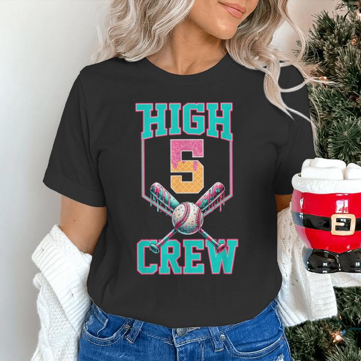 Hi 5 Birthday Party Decorations For Boy Baseball Drip 5th Unisex T-Shirt