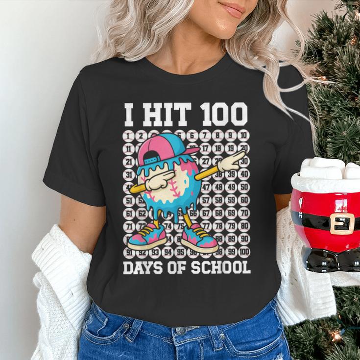 I Hit 100 Days Of School Baseball Ice Cream Drip Boys Girls Unisex T-Shirt I Hit 100 Days Of School Baseball Ice Cream Drip Boys Girls Unisex T-Shirt