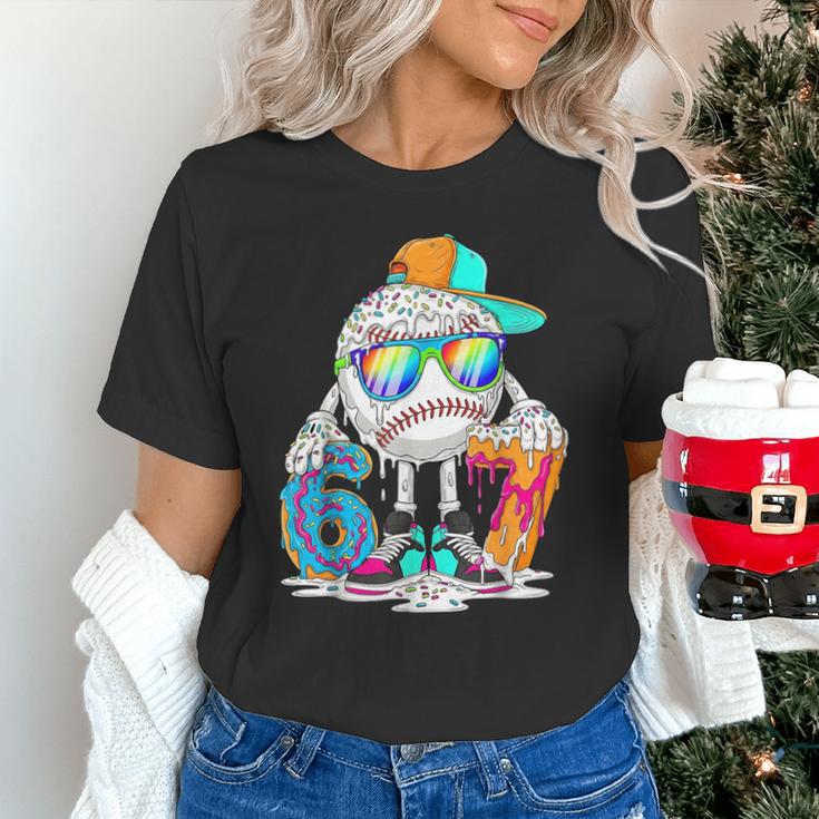 HUGvyn 6 7 Baseball Number Kid Drip Ice Cream Six Seven Meme Unisex T-Shirt HUGvyn 6 7 Baseball Number Kid Drip Ice Cream Six Seven Meme Unisex T-Shirt