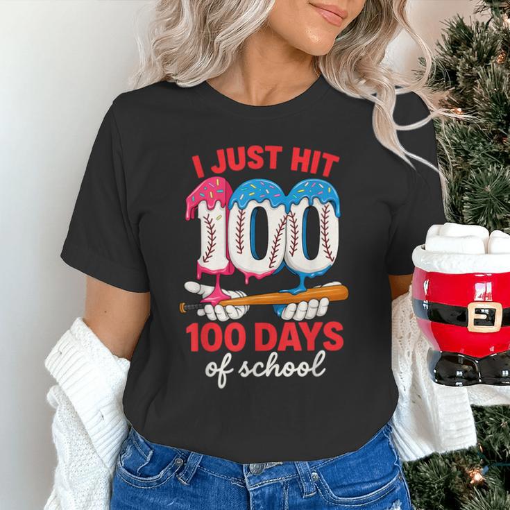 HUGvyn I Just Hit 100 Days Of School Baseball Ice Cream Boys Unisex T-Shirt HUGvyn I Just Hit 100 Days Of School Baseball Ice Cream Boys Unisex T-Shirt