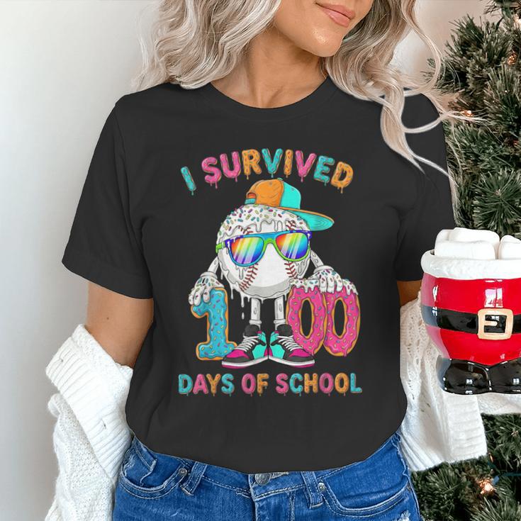 HUGvyn I Survived 100 Days Of School Baseball 6 7 Ice Cream Unisex T-Shirt HUGvyn I Survived 100 Days Of School Baseball 6 7 Ice Cream Unisex T-Shirt