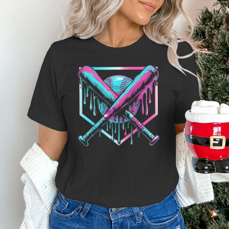 Ice Cream Baseball Drip Home Plate Bats Cool For Boys Youth Unisex T-Shirt