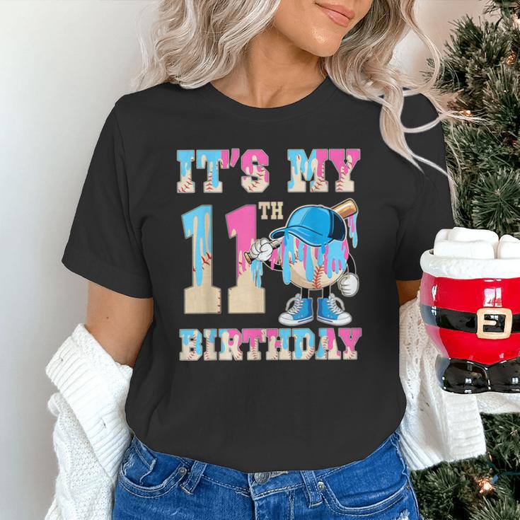 It's My 11th Birthday Baseball Ice Cream Drip Theme Unisex T-Shirt