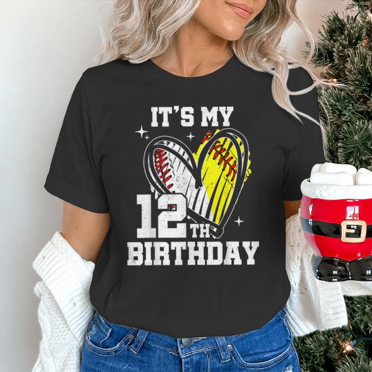 It's My 12th Birthday Baseball Softball Heart 12 Year Old Unisex T-Shirt It's My 12th Birthday Baseball Softball Heart 12 Year Old Unisex T-Shirt