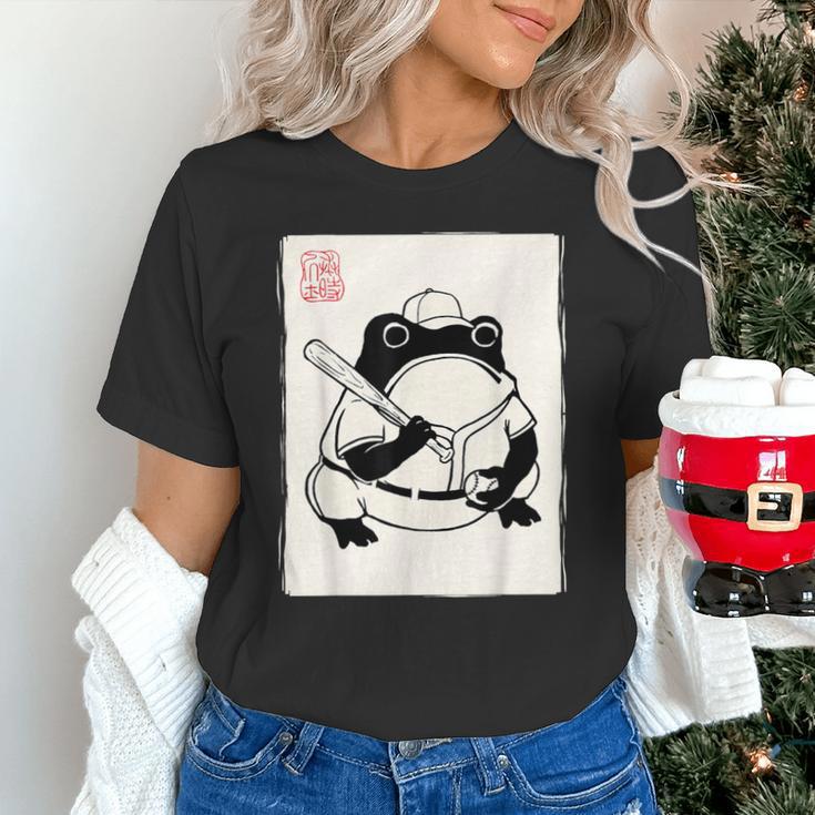 Japanese Grumpy Frog Baseball Player Baseball Unisex T-Shirt Japanese Grumpy Frog Baseball Player Baseball Unisex T-Shirt