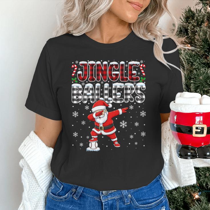 Jingle Ballers Plaid Santa Dabbing Baseball Christmas Unisex T-Shirt Jingle Ballers Plaid Santa Dabbing Baseball Christmas Unisex T-Shirt