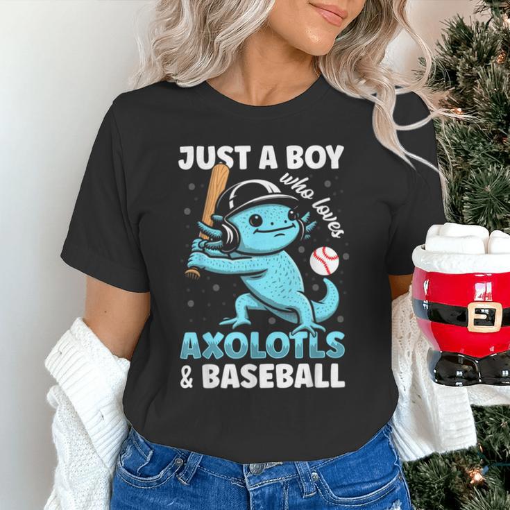 Just A Boy Who Loves Axolotls & Baseball Unisex T-Shirt Just A Boy Who Loves Axolotls & Baseball Unisex T-Shirt