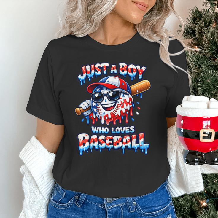 Just A Boy Who Loves Baseball Patriotic Drip For Youth Boys Unisex T-Shirt Just A Boy Who Loves Baseball Patriotic Drip For Youth Boys Unisex T-Shirt