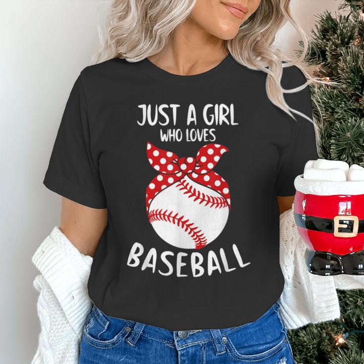 Just A Girl Who Loves Baseball Cute Retro Baseball Lover Unisex T-Shirt