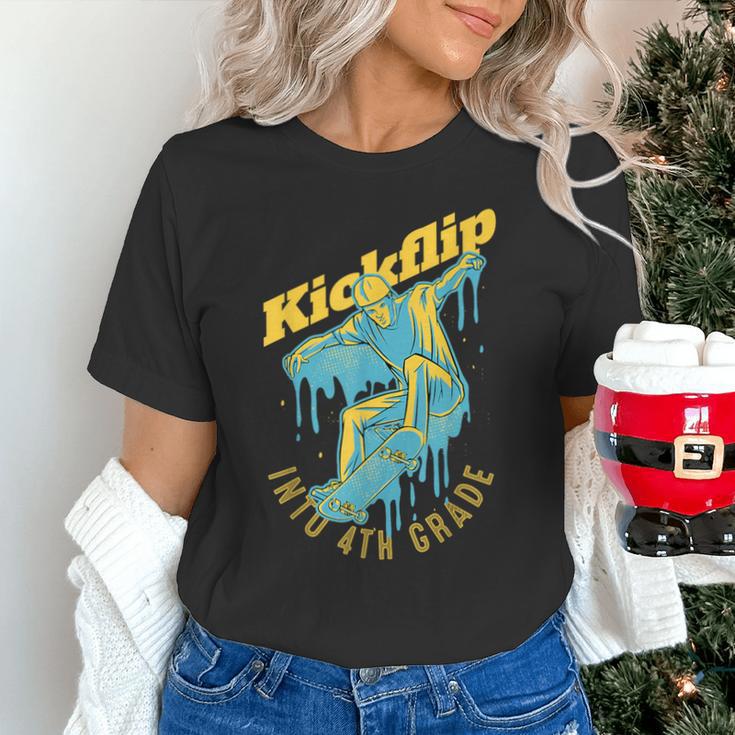 Kickflip Into 4th Grade Skateboard Lover Back To School Unisex T-Shirt