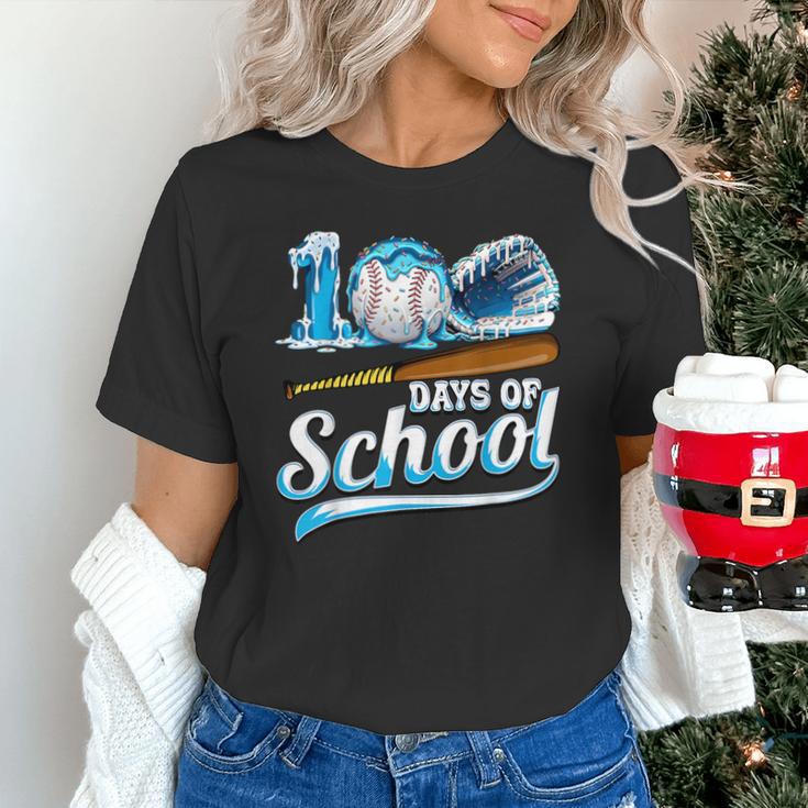 Kid 100 Days Of School Drip Baseball Ice Cream 100th Day Boy Unisex T-Shirt
