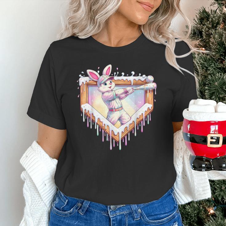 Kids Happy Easter Bunny Playing Baseball Boy Ice Cream Drip Unisex T-Shirt Kids Happy Easter Bunny Playing Baseball Boy Ice Cream Drip Unisex T-Shirt