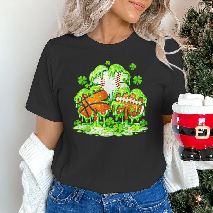 Kids St Patricks Day Shamrock Basketball Baseball Football Unisex T-Shirt