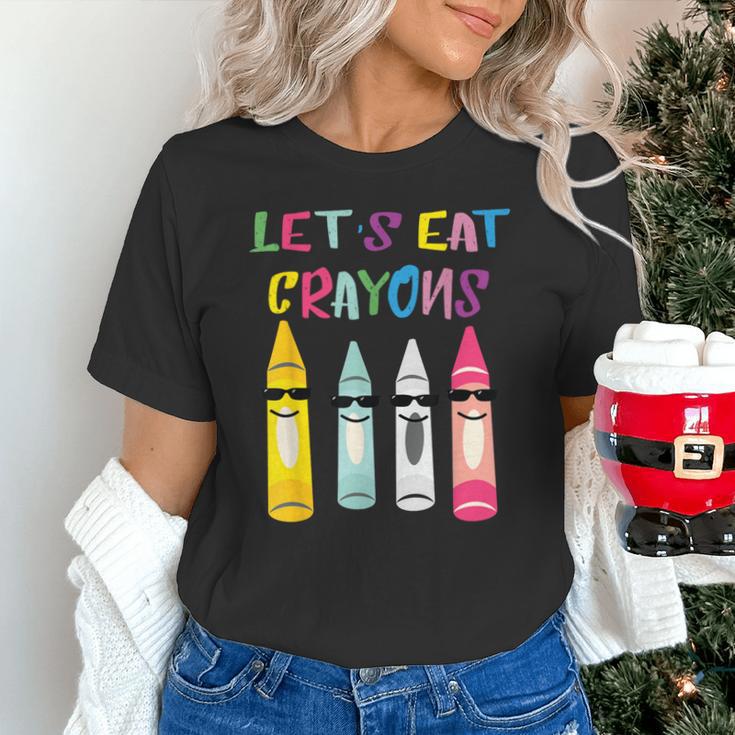 Kindergarten Back To School Crayons Let's Eat Crayon Unisex T-Shirt