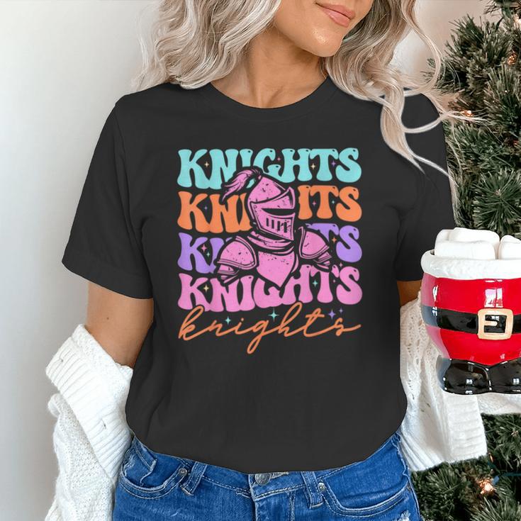 Knights Mascot Back To School Spirit Sports Men Women Groovy Unisex T-Shirt